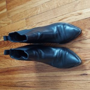 Acne Studios Jenson Black Leather Ankle Bootie 37